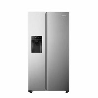 Hisense RS650N4AC2 Kühl-/Gefrierkombination - Side-by-Side - 499L Volumen - Wasserspender - Eiswürfelspender - Chrom Weinregal - XXL-Türbalkon - Türalarm - Urlaubsmodus - Multi Air Flow - Total No Frost