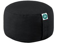 Yoga Kissen Schwarz 20cm Rund für Yin Yoga, Baumwolle Füllung