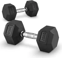 2 x 25 kg šesťhranná kompaktná činka, šesťhranná gumová činka, šesťhranná kompaktná činka