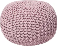 BELIANI Pouf růžový 100% bavlna kulatý Ø50 cm elegantní moderní