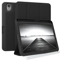 EAZY CASE Smartcase mit Touchpen Halterung kompatibel mit Apple iPad Mini 6 (2021) Tablet Hülle mit Standfunktion, Schutzhülle ,  Klapphülle, Schwarz