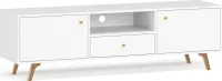 Albello RTV-Schrank Selly TV-Schrank für das Schlafzimmer TV-Schrank für das Wohnzimmer Weiß 160x47,5x41 cm