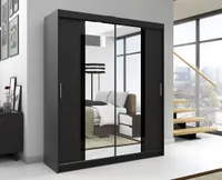 Schwebetürenschrank, 2-türig Schrank! Moderne Garderobe für Kleidung. Verschiedene Farben (Weiß, Schwarz, Somona) Kleiderschrank BRANI   120 cm