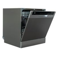 NEI NDW8S-3802FS kompakte Spülmaschine, 8 Gedecke, 7 Programme, Zeitvorwahl, Silber