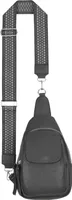 Brusttasche Umhängetasche Cross Body Bag Kunstleder GRAY (L-318)