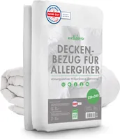 Welldora - Milbenbezug Bettdecke 220x240 - Allergiker Deckenbezug fachärztlich getestet - Encasing gegen Milben & Bettwanzen - Allergiker Bettwäsche