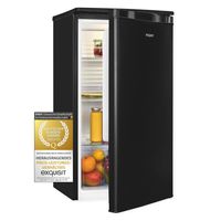 Exquisit Vollraumkühlschrank KS585-V-091E schwarz | Nutzinhalt: 75 L | LED-Beleuchtung | Glasablagen | Ohne Gefrierfach
