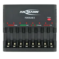 Ansmann Powerline 8 pre 1-8 nabíjateľných batérií AA / AAA a nabíjaciu zásuvku USB 1001-0006