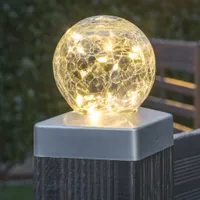HI 70405 LED Solar Zaun Leuchte für Zaunpfeiler 10x10cm