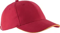 K-Up Herren Kappe Baseballkappe Basecap Mütze Baseball Cap Hut Sport, Größe:U, Farbe:Red/Yellow