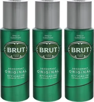 3 x Brut Original Deospray je 200ml pflegt und erfrischt for men
