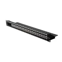 Ramka Montażowa Roline Keystone 19" Cat.5/Cat.6, 24 Porty, Pusta, Nieekranowana, Czarna, 26.11.0357