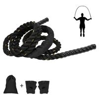 Yakimz Springseil, 2,8m- Erwachsene, Fitness, schwarz, Seilspringen, Weighted, mit Ärmel tragen für ErwachseneWorkout