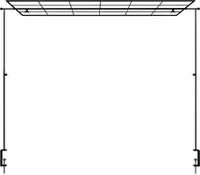 Deko-Tischgestell/ Tischstange mit Gitter L130/250 cm H 41 cm