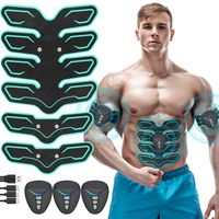 CMYbabee EMS Bauchmuskeltrainer, 6 Modi & 10 Intensitäten,USB Wiederaufladbar bauchtrainer,Muskelaufbau ABS/Bauch/Arm