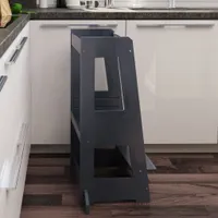 tiSsi® Entdeckerturm / Lernturm FELIX mitwachsend, Tissi:Buche Grau