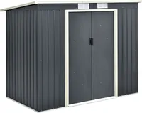 Záhradný domček 21055, kovový prístrešok, na náradie, s podstavcom M, 2,13 x 1,3 m, antracit