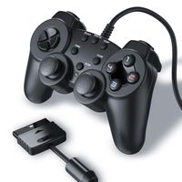 CSL Gamepad für Playstation 2 mit Dual Vibration (Rumble Effekt) höchste Präzision und Komfort