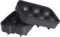 Oishii Silikon Eiswürfelformen 2er Set XXL Formen Schwarz