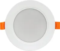 Downlight Einbau/Aufputz 120mm Deckenleuchte 9 Watt 830lm (3000K warmweiß) mit Runder Aufputz Rahmen