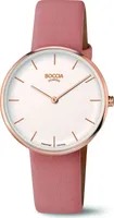 Boccia 3327-05 Damen-Armbanduhr, Roségold-Gehäuse, Leder-Armband
