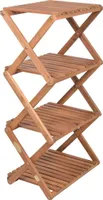 Holz Pflanzenregal mit 4 Ebenen aus Akazie