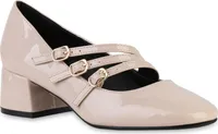 VAN HILL Damen Mary Janes Pumps Klassische Elegante Schuhe 841478, Farbe: Beige, Größe: 40