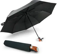 Regenschirm Sturmfest mit Automatik-Öffnung Taschenschirm in Schwarz