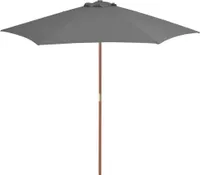vidaXL Sonnenschirm mit Holz-Mast 270 cm Anthrazit