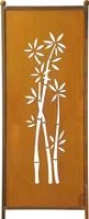 Stele Edelrost Sichtschutz "Bambus" H165cm x B52cm Windschutz Rost Dekowand Deko