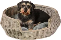 UNUS® Hundekorb Hundebett Hundekorb Hundekörbchen Schlafplatz grau mit Kissen