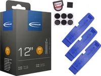 1x Fahrradschlauch Schwalbe 12+ 12.5 Zoll Blitzventil 47-203/62-203 +Reifenheber