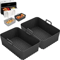 2 Stück Silikonformen für Heißluftfritteusen 14x22cm für Ninja AF400