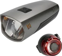 windmeile | Fahrradlicht Set, Vorderlicht und Rücklicht, mit USB, OSRAM-LED, 35 Lux, IPX5, StVZO zugelassen, E-Bike, Pedelec