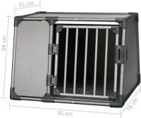 TRIXIE Hunde-Transportbox Größe L Aluminium Graphitgrau 39338