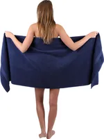 Betz Saunatuch 70 x 200 cm PREMIUM 100% Baumwolle Badetuch Liegetuch Strandtuch   Farbe: dunkelblau