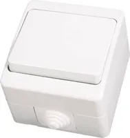 Gunsan IP54 Schalter Lichtschalter Feuchtraum Aufputz Weiss