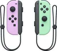 Nintendo Joy-Con Game Controller, 2er Set, Pastell-Lila & Grün, Kunststoff, 115x130x35mm, kabellos, HD-Vibration, Bewegungssensoren, Bluetooth, Gaming, Multiplayer, Solo-Modus, für Nintendo Switch & OLED-Modell, ca. 20h Akkulaufzeit, ca. 176g