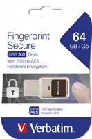 VERBATIM USB 3.0 Drive 64GB Fingerprint Secure