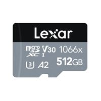 Lexar High-Performance 1066x UHS-I MicroSDXC, 512 GB, Flash-Speicher Klasse 10, Schwarz/Grau, Klasse: A2 V30 U3, 120 MB/s, 160 MB/s