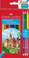 FABER-CASTELL Hexagonal-Buntstifte ECO Promoetui 12+3