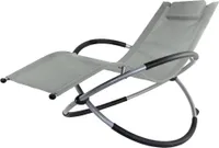 Garten Liegestuhl Schaukelliege Campingliege Strandliege Sonnenliege Gartenliege Gartenstuhl Klappstuhl Liege Klappbar Faltbar Relaxliege Grau Kingpower