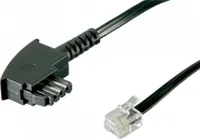 Goobay 50237 Propojovací kabel TAE-F (Německo), 6 m, černý - zástrčka TAE-F > zástrčka RJ11/RJ14 (6P4C)