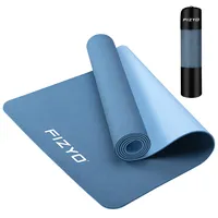 Podložka na cvičenie jogy TPE Physio, protišmyková podložka na jogu a pilates - modrá