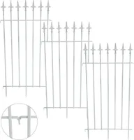 Rankgitter Gartenzaun Eisen Zaun Rankhilfe Rankzaun Metall Spalier Antik-Weiß