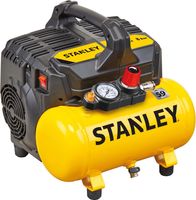 Stanley Kompressor DN200/8/6 - Luftkompressor 8 Bar - 6L - 105L/Min - Mit Handgriff und Anti-Rutsch-Füßen - Ölfrei - Gelb