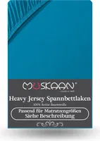 Heavy Jersey Spannbettlaken 90x200 cm - 100x200 cm 100% Baumwolle 160 g/m² petrol
