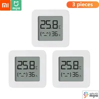 3 ks Xiaomi BT teploměr 2 Bezdrátový chytrý elektrický digitální vlhkoměr Senzor vlhkosti Pracuje s aplikací Xiaomi