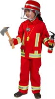 Feuerwehr Kostüm Tim Uniform rot für Kinder