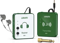 LEKATO Kabelloses 2,4G Gitarren-Sender-Empfänger-Kopfhörer-Monitorsystem 30M